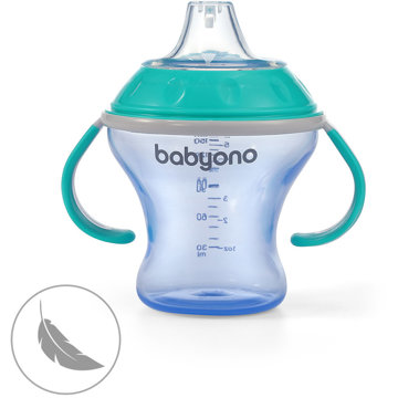 

BabyOno Dětský netekoucí s měkkým náustkem 180 ml, tyrkysový
