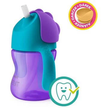 

Philips AVENT Hrneček s ohebným brčkem 200 ml dívka + dárek Petite&Mars miska 6m+