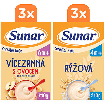 

Sunar mix karton cereálních kaší 6× 210 g