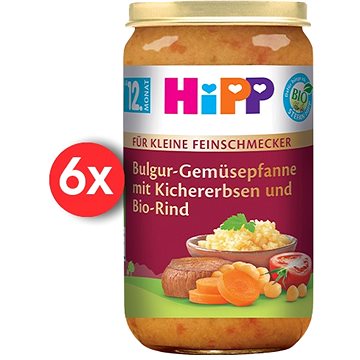 

HiPP BIO Malý Gurmán Bulgur se zeleninou a cizrnou a hovězím masem 6× 250 g