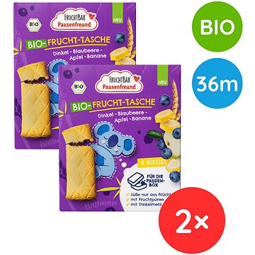 

FruchtBar BIO špaldové taštičky jablko, borůvky a banán 12× 22 g