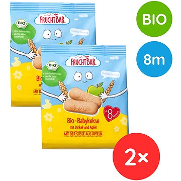 

FruchtBar BIO špaldové sušenky s jablky 2× 100 g