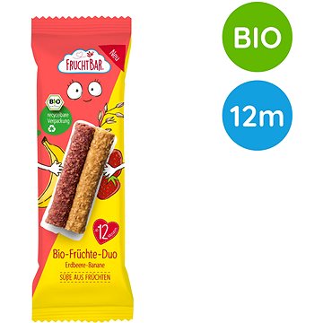 

FruchtBar BIO ovesné duo tyčinky jahoda, banán, jablko 27 g