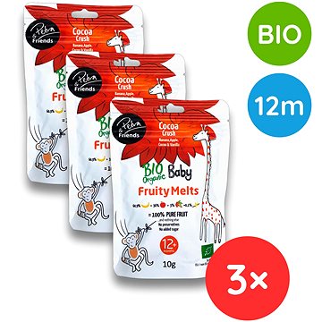 

Petra & Friends BIO Ovocné kousky banán, jablko, kakao a vanilka 3× 10 g