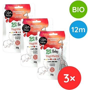 

Petra & Friends BIO Ovocné kousky s jahodami a kozím mlékem 3× 10 g