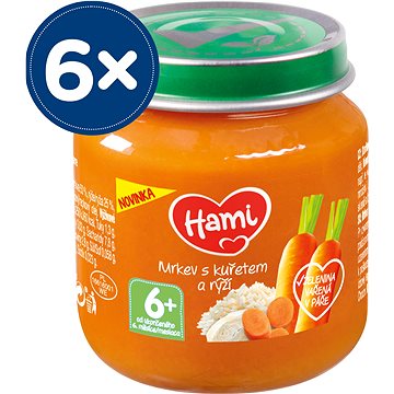 

Hami Mrkev s kuřetem a rýží 6× 125 g