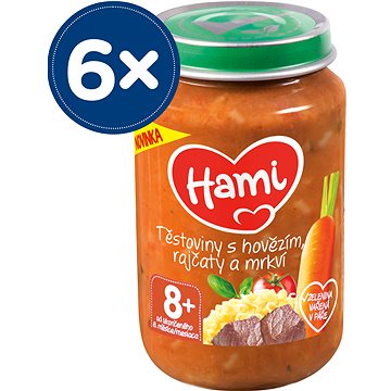 

Hami Těstoviny s hovězím, rajčaty a mrkví 6× 200 g