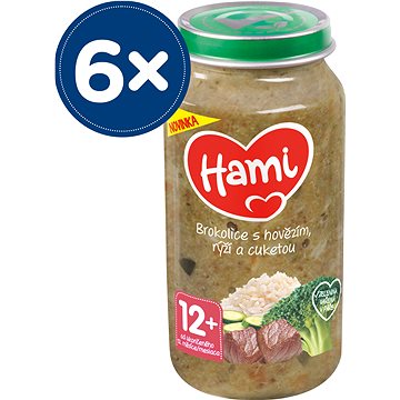 

Hami Brokolice s hovězím, rýží a cuketou 6× 250 g