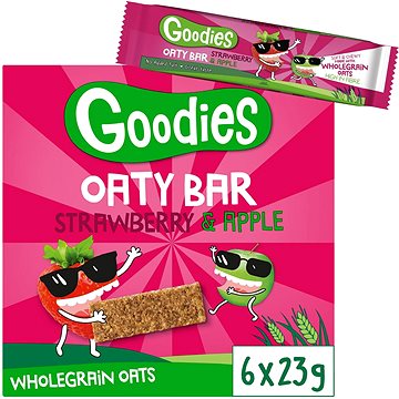 

Goodies ovesné tyčinky jahoda a jablko 6× 23 g