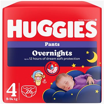 

HUGGIES Overnights Pants vel. 4 (26 ks)