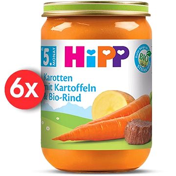 

HiPP BIO Mrkev, brambory a hovězí maso 6× 190 g