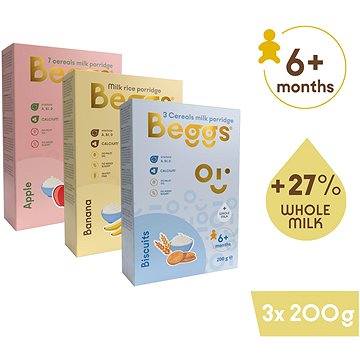 

Beggs mix kaší s plnotučným mlékem (3× 200 g)
