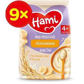 

Hami Moje první kaše nemléčná rýžová banánová 4+, 9× 170 g