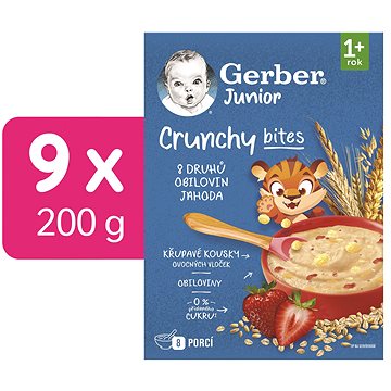 

GERBER Junior nemléčná kaše jahodová s křupavými kousky 9× 200 g