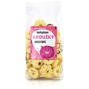 

Allnature bezlepkové kroužky jogurtové 80 g