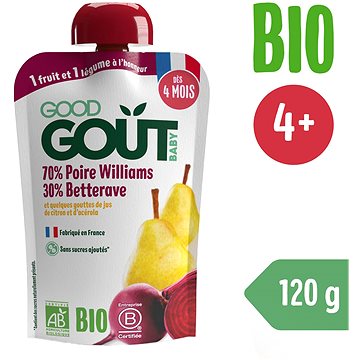

Good Gout BIO Hruška Williams s červenou řepou 120 g