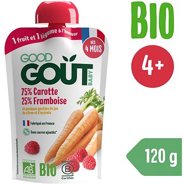 

Good Gout BIO Mrkev s malinami 120 g