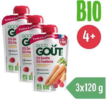 

Good Gout BIO Mrkev s malinami 3× 120 g