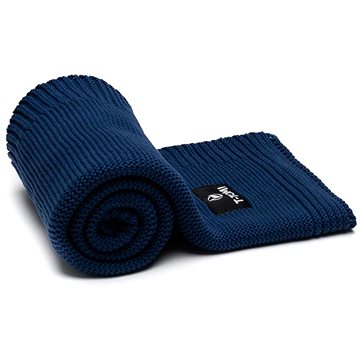 

T-TOMI Pletená deka Dark blue waves