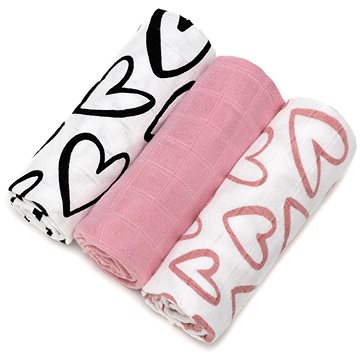 

T-TOMI BIO Bambusové pleny Black hearts