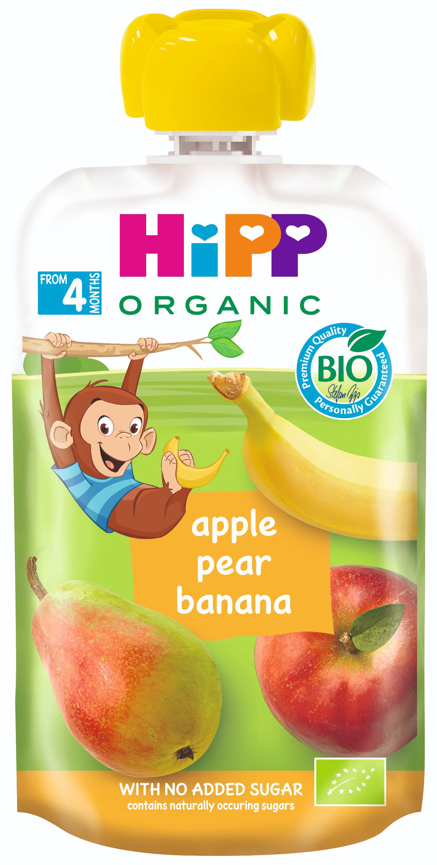 

HiPP BIO 100% ovoce Jablko-Hruška - Banán od uk. 4. měsíce, 100 g