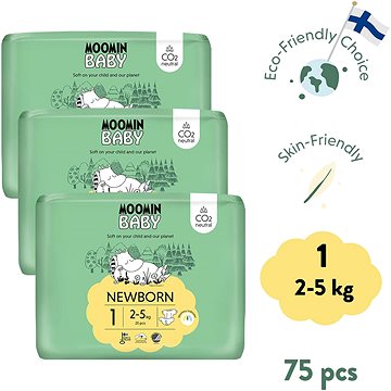 

Moomin Baby 1 Newborn 2–5 kg (75 ks)