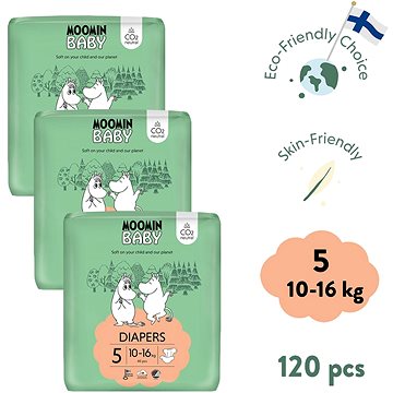 

Moomin Baby 5 Maxi 10–16 kg (120 ks)
