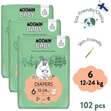 

Moomin Baby 6 Maxi 12–24 kg (102 ks)