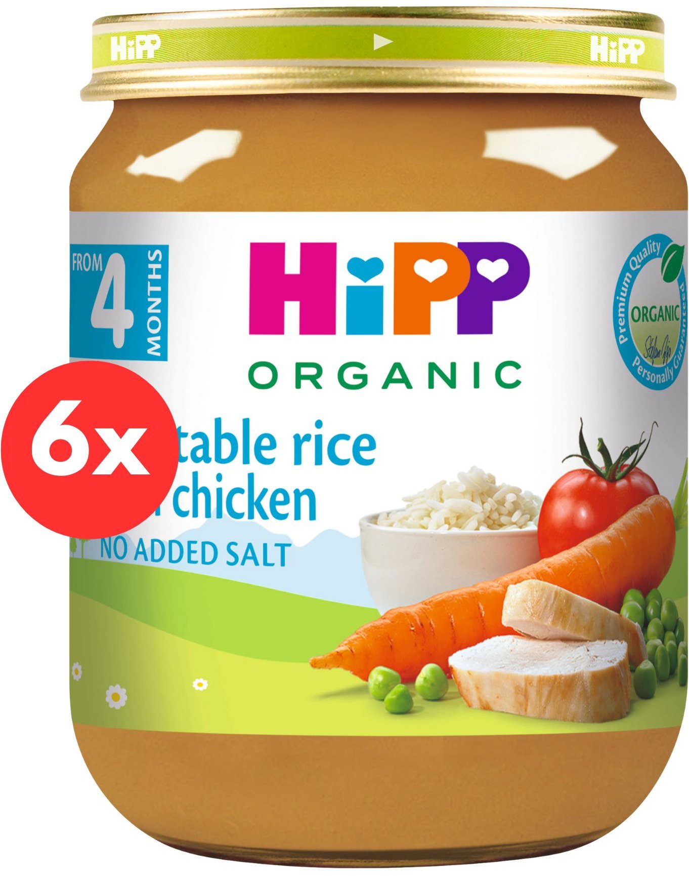 

HiPP BIO Zelenina a rýže s kuřecím masem - 6× 125 g