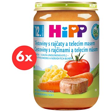 

HiPP BIO Těstoviny s rajčaty a telecím masem 6× 220 g