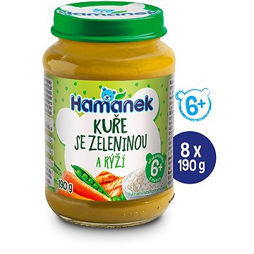 

HAMÁNEK Kuře se zeleninou a rýží 8× 190 g