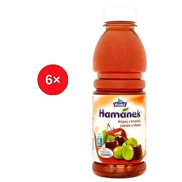 

Hamánek s hrozny, jablky a třešněmi 6× 500 ml