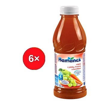 

Hamánek s jablky, hrozny a karotkou 6× 500 ml