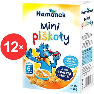 

Hamánek minipiškoty 12× (4× 24 g)