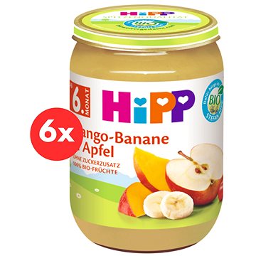 

HiPP BIO Jablka s mangem a banány - 6× 190 g