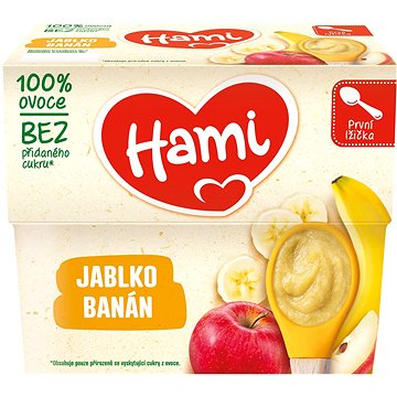 

Hami ovocný příkrm 100% Jablko a banán první lžička 4× 100 g