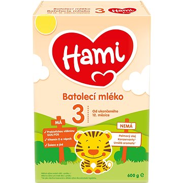 

Hami 3 Batolecí mléko 12m+ 600 g