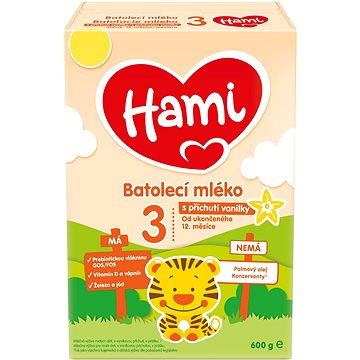 

Hami 3 batolecí mléko s příchutí vanilky 600 g