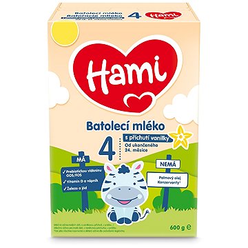 

Hami 4 batolecí mléko s příchutí vanilky 600 g