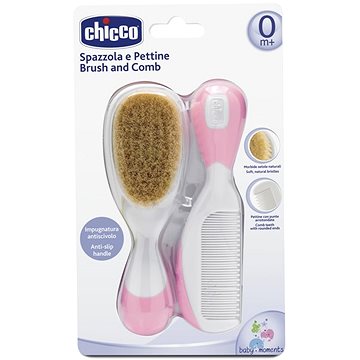 

CHICCO Hřeben a kartáček - růžová
