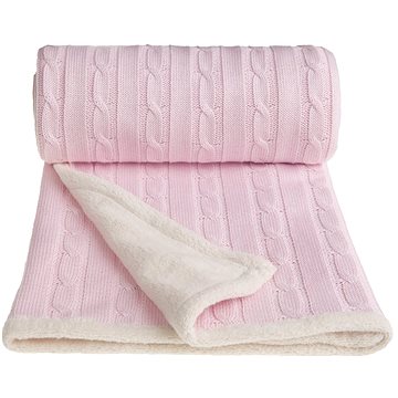 T-tomi Pletená deka WINTER růžová - Dětská deka