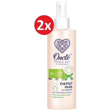 

ONCLÉ Čistící olej na zadeček s BIO šípkovým olejem 2× 200 ml