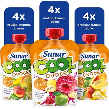 Sunar Kapsička Cool ovoce - mix karton 12× 120 g - Kapsička pro děti