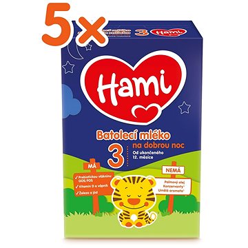 

Hami 3 batolecí mléko na dobrou noc 5× 600 g