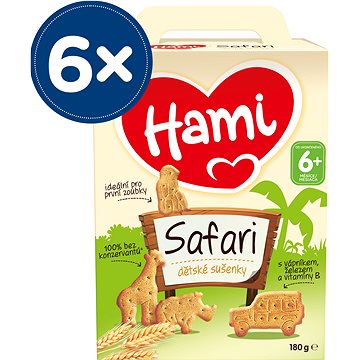 

Hami sušenky Safari 6+ 6× 180 g