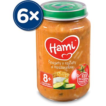 Hami Špagety s rajčaty a mozzarellou 6× 200 g - Příkrm