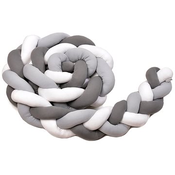 

T-TOMI Pletený mantinel 180 cm, white / grey / anthracite