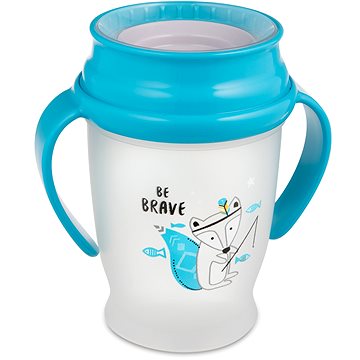 

LOVI Hrníček 360° JUNIOR 250 ml s úchyty INDIAN - modrý