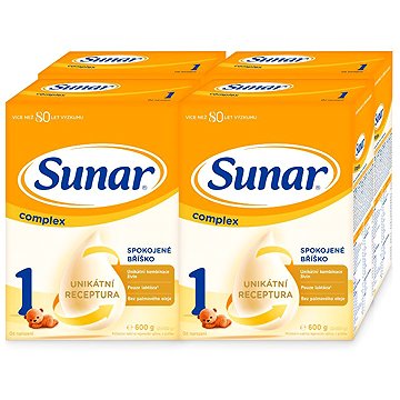 

Sunar Complex 1 počáteční kojenecké mléko, 4× 600 g