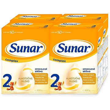 

Sunar Complex 2 pokračovací kojenecké mléko, 4× 600 g